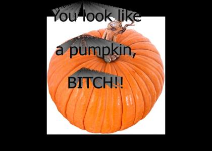 You look like a pumpkin, bitch!