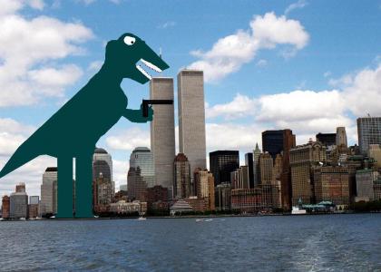 OMG!! A Badly Drawn Godzilla is Attacking Manhattan