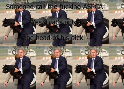 HOT GEORGE BUSH BEASTIALITY SEX XXX BIGGEST DICK IN A DOG EVER!