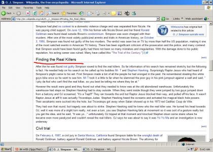 Editting Wikipedia: OJ style