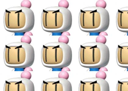 Bomberman doesn't change facial expressions.