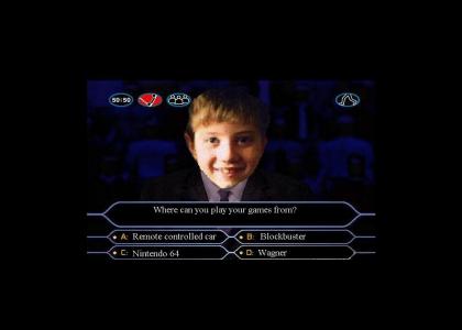 Nintendo 64 kid on millionaire