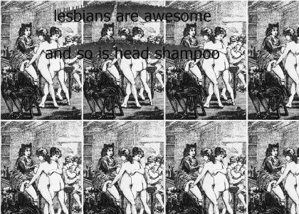 Old-timey lesbian orgy!