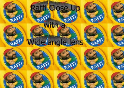 Raffi close up with a wide angle lens