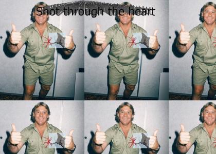 Steve Irwin shot through the heart