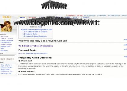 WikiWrit - The Bible You Can Edit