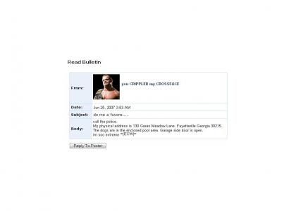 Chris Benoit myspace double-murder suicide
