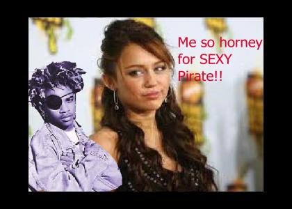 Miley Cyus is horney for Sexy pirate
