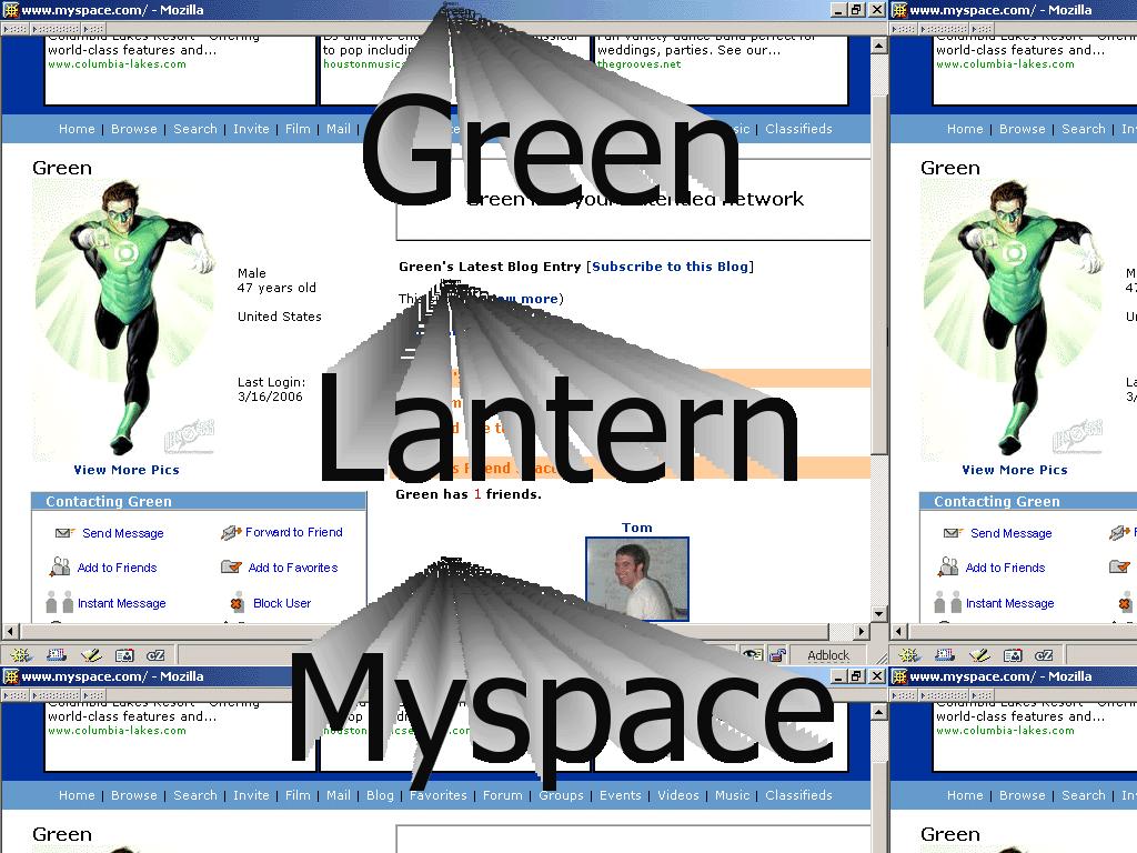 GreenLanternMyspace