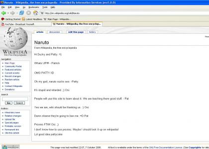 Wikipedia hates Naruto