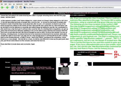 Dead Emokid myspace Hacked