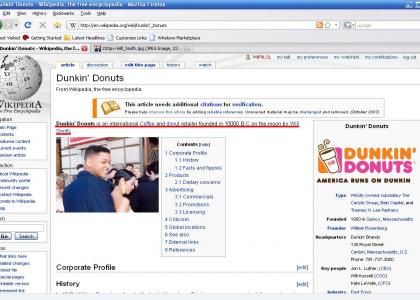 Wikipedia Vandalism: Dunkin' Donuts