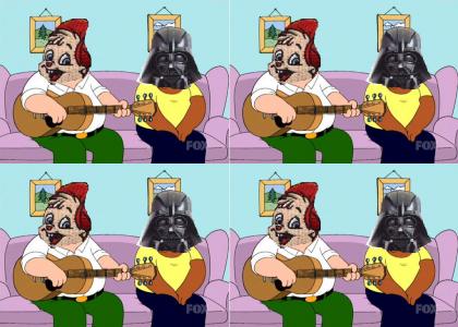 Alvin and Vader do a Rock Lobster duet!