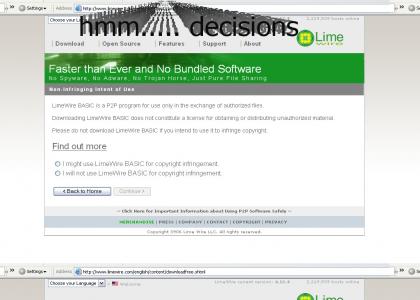 Limewire decisions...