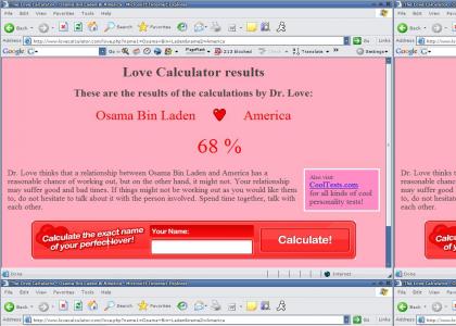 Osama + America = LOVE