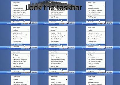 Lock the taskbar