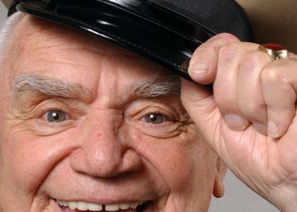 Ernest Borgnine is happy to see you!