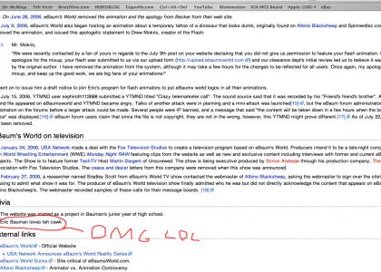 Eric Bauman Owned by Wikipedia