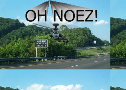 Speed limit enforced by aircraft.
