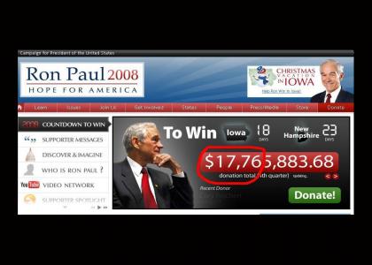 Ron Paul: $17.76 MILLION
