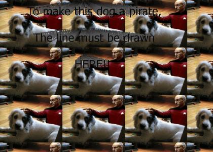 Picard Teaches a Dog How to be a Pirate