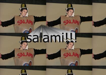 He really likes salami