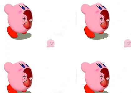 Kirby sees Kirby eating Kirby