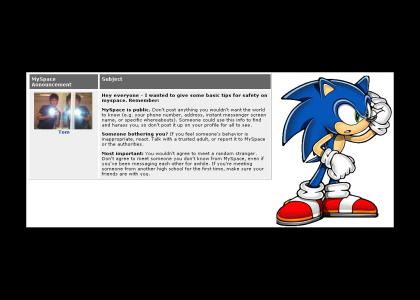 MySpace Tom advises Sonic... (updated)