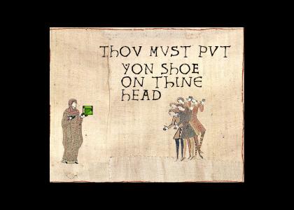 Medieval Shoe on Head!