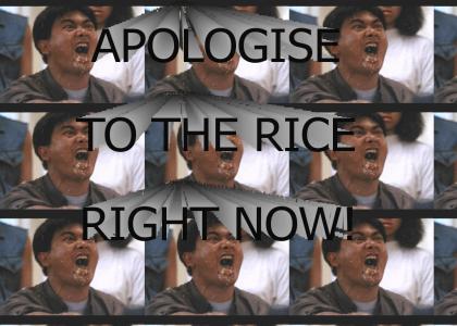Apologise To The Rice!