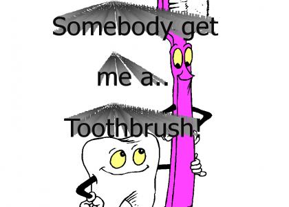 Jacky and his toothbrush!
