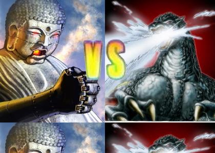 Mecha-Buddha vs. Godzilla