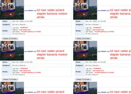 Emo Nazi LOL Picard Vader Banana Stapler Meteor Stride Myspace Suicide