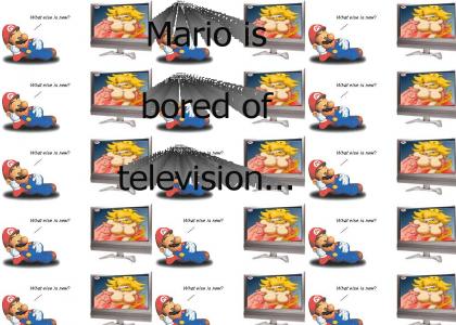 Mario is bored of T.V.