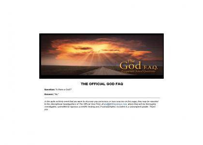 GOD FAQ: The official FAQ about god!