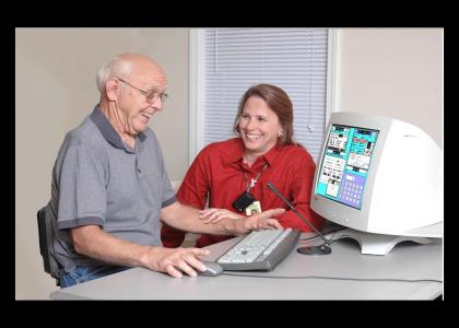 Senior Uses Windows 386 (contest)