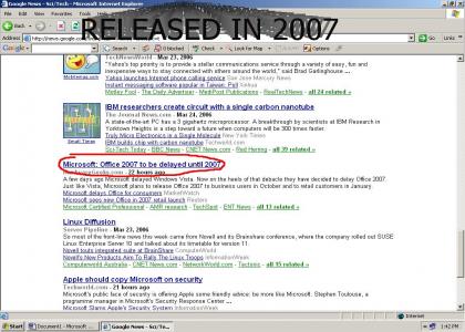 God forbid Microsoft Office 2007 be...
