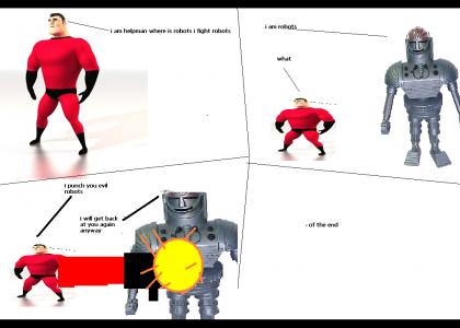 helpman: the dr. idiot robots fights against helpman