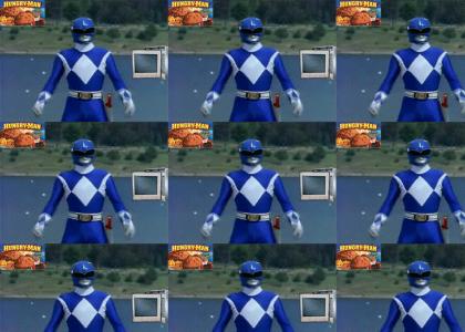 Blue Ranger eats Hungry Man