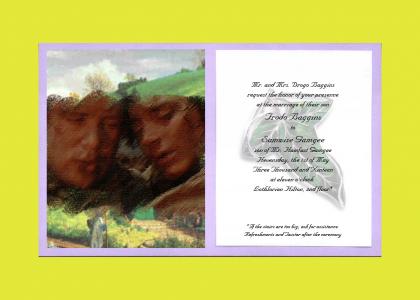 Frodo and Sam's Wedding Invitation