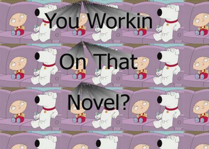 Stewie questions Brian about his Novel