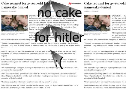 No cake for Hitler :(