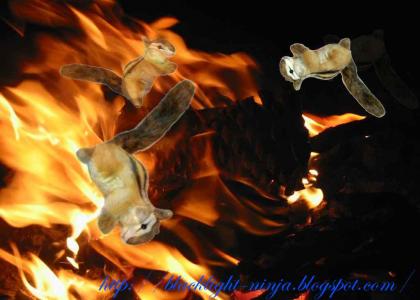 Chipmunks Roasting an an Open Fire