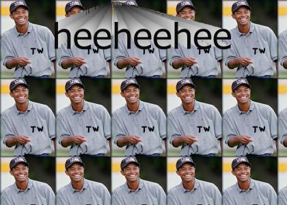 tiger woods all giggly