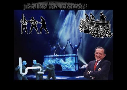 Why does Ted Stevens love Blue Man Group's music??
