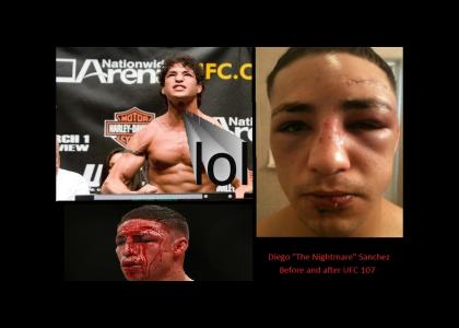 Before and after against BJ Penn