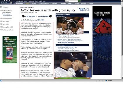 A-Rod's Groin Injury