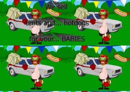 Tents and Hotdogs for your... BABIES
