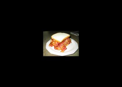 Abandoned bacon sandwich