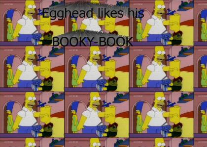 Egghead likes his booky-book!